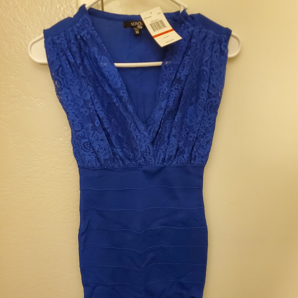 NWT Sexy royal blue bandage dress